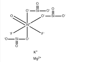 Fluorphlogopite (Mg3K[AlF2O(SiO3)3]) #CAS12003-38-2